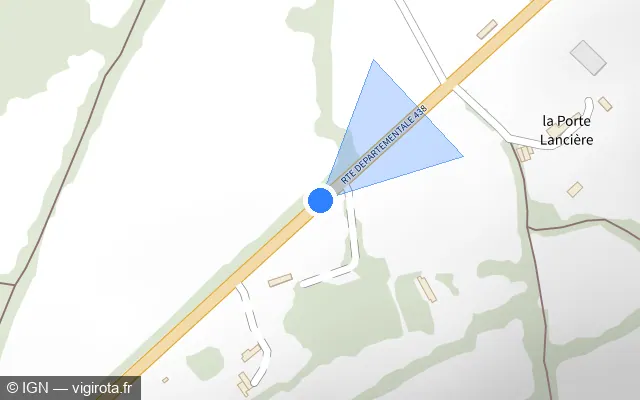 Vue plan de l'emplacement du radar fixe à Saint-Evroult-de-Montfort