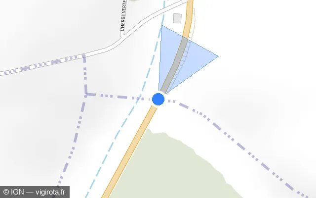 Vue plan de l'emplacement du radar fixe à Mouffy