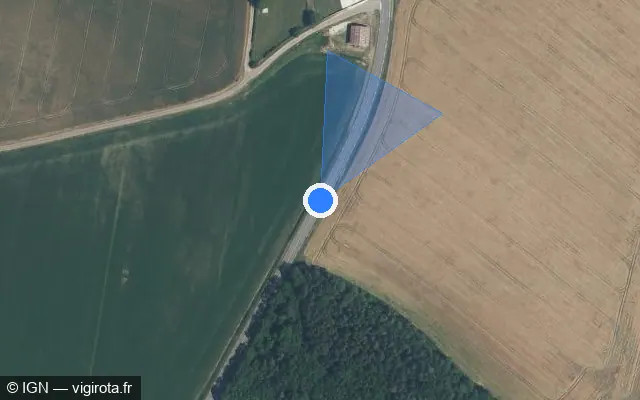 Vue satellite de l'emplacement du radar fixe à Mouffy