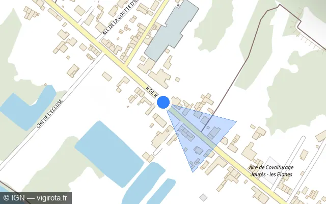Vue plan de l'emplacement du radar urbain à Saint-Yrieix-sur-Charente