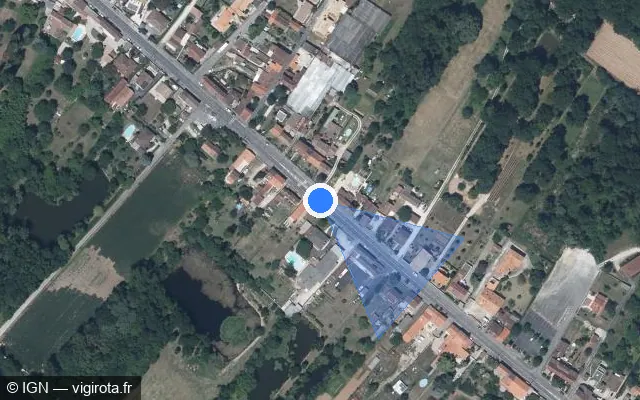 Vue satellite de l'emplacement du radar urbain à Saint-Yrieix-sur-Charente