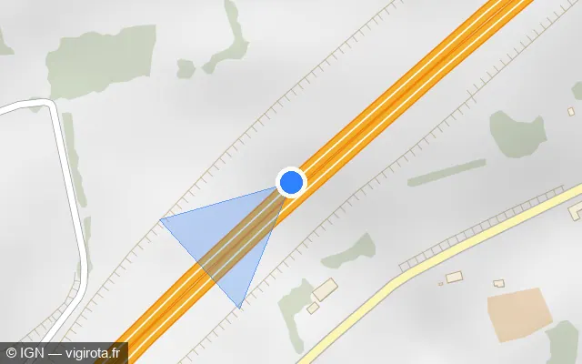 Vue plan de l'emplacement du radar fixe à Beuvrigny