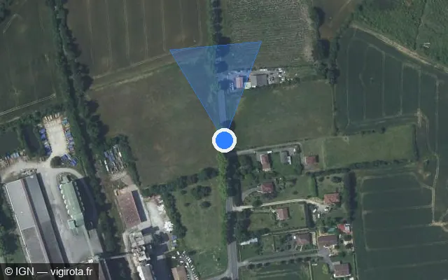 Vue satellite de l'emplacement du radar fixe à Sainte-Christie