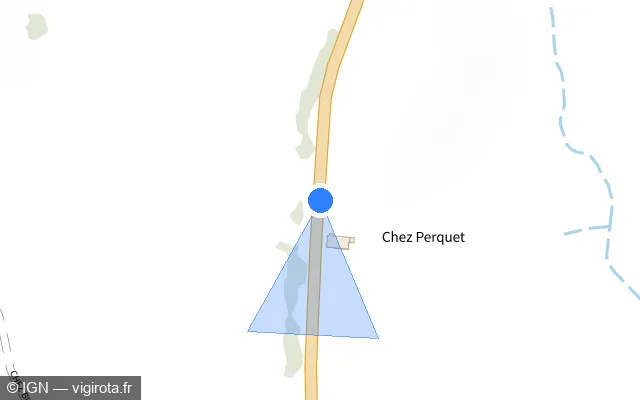 Vue plan de l'emplacement du radar fixe à Les Rousses