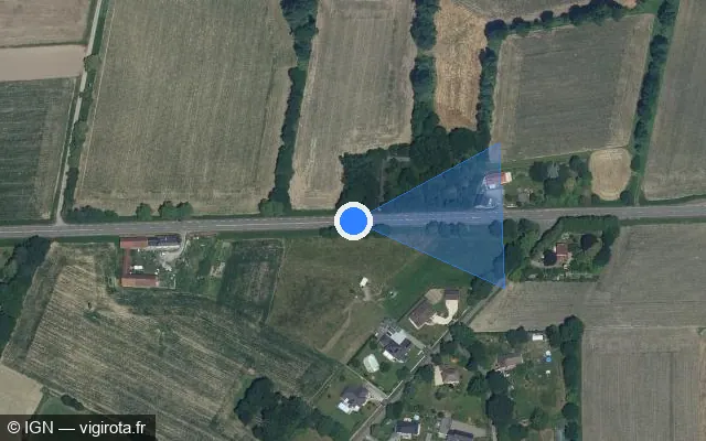 Vue satellite de l'emplacement du radar fixe à Ger