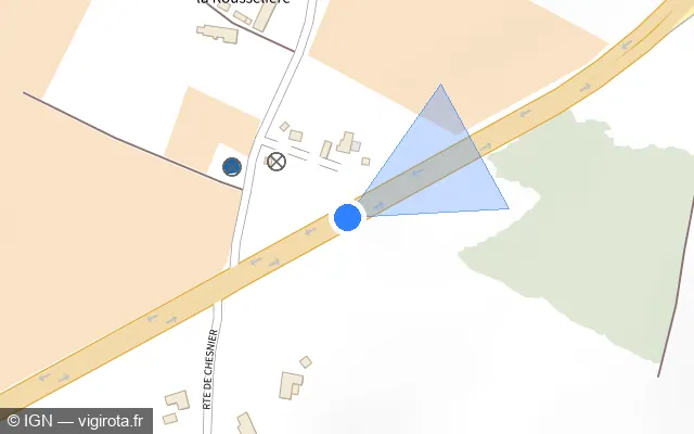 Vue plan de l'emplacement du radar fixe à Cheillé