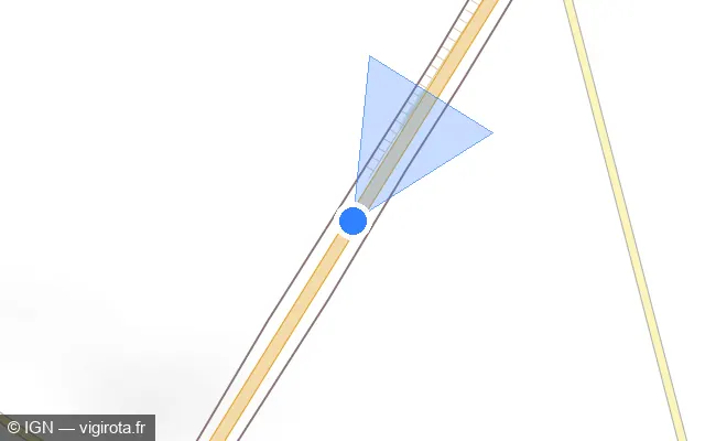 Vue plan de l'emplacement du radar fixe à Val-d'Auzon