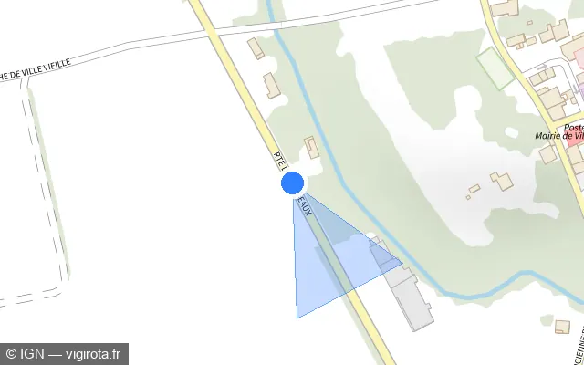 Vue plan de l'emplacement du radar fixe à Villemade