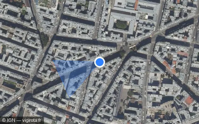 Vue satellite de l'emplacement du radar fixe à Paris