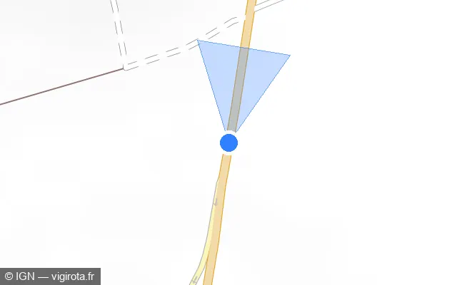 Vue plan de l'emplacement du radar fixe à Oulchy-le-Château