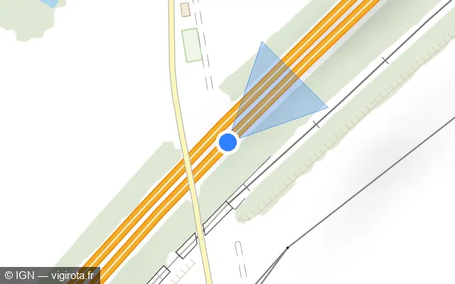 Vue plan de l'emplacement du radar fixe à Janvry