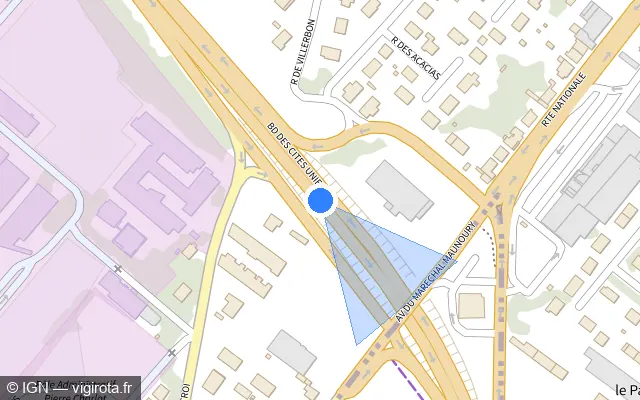 Vue plan de l'emplacement du radar fixe à La Chaussée-Saint-Victor