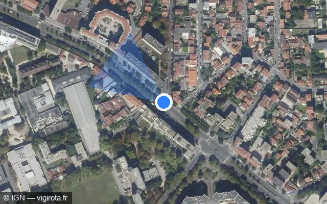 Vue satellite de l'emplacement du radar fixe à Saint-Maurice