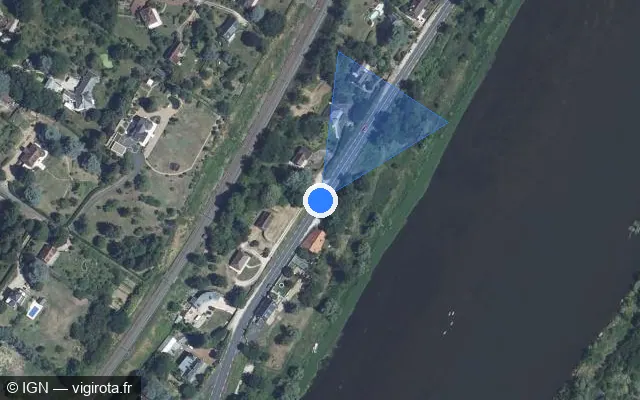 Vue satellite de l'emplacement du radar fixe à Chailles