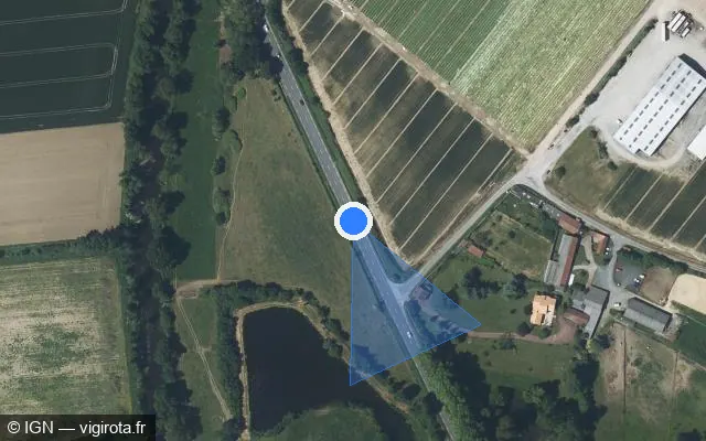 Vue satellite de l'emplacement du radar fixe à Remouillé