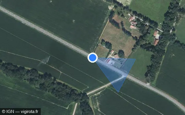 Vue satellite de l'emplacement du radar fixe à Hagetaubin