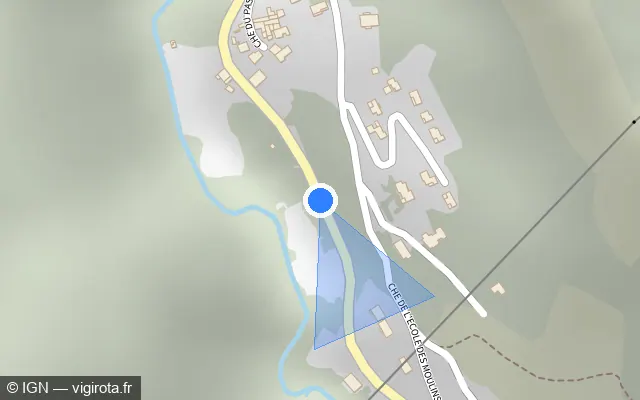 Vue plan de l'emplacement du radar fixe à Tourrette-Levens