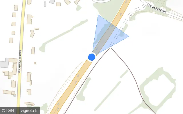 Vue plan de l'emplacement du radar fixe à Étrœungt