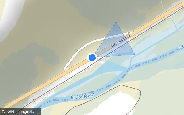 Vue plan de l'emplacement du radar fixe à Saint-Benoît