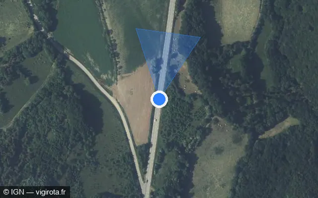 Vue satellite de l'emplacement du radar fixe à Laye