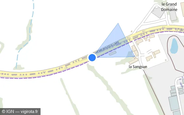 Vue plan de l'emplacement du radar fixe à Marzy
