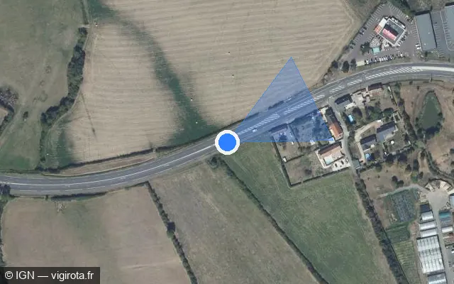 Vue satellite de l'emplacement du radar fixe à Marzy