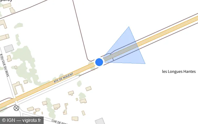Vue plan de l'emplacement du radar fixe à La Motte-Tilly