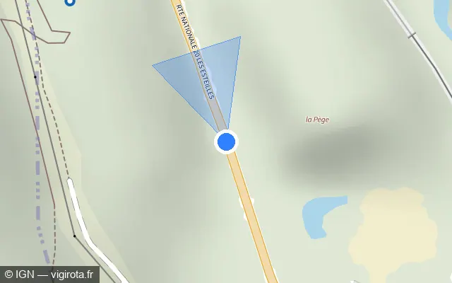 Vue plan de l'emplacement du radar fixe à Unac