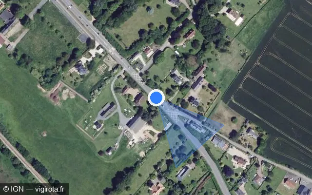 Vue satellite de l'emplacement du radar fixe à Canapville