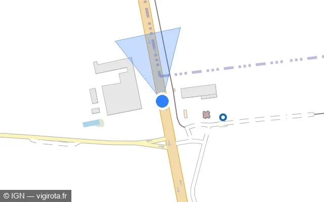 Vue plan de l'emplacement du radar fixe à Marsainvilliers