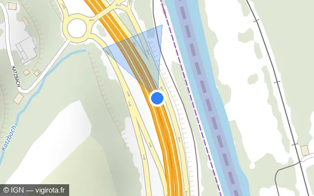 Vue plan de l'emplacement du radar fixe à Grosbliederstroff