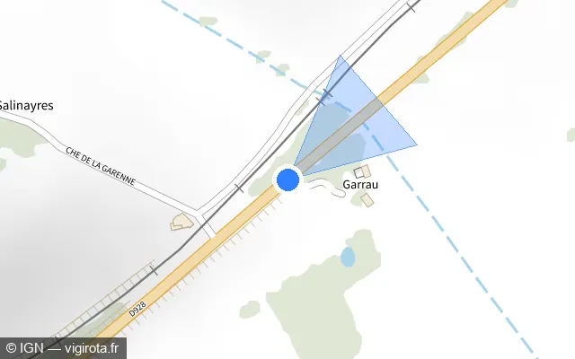 Vue plan de l'emplacement du radar fixe à Beaumont-de-Lomagne