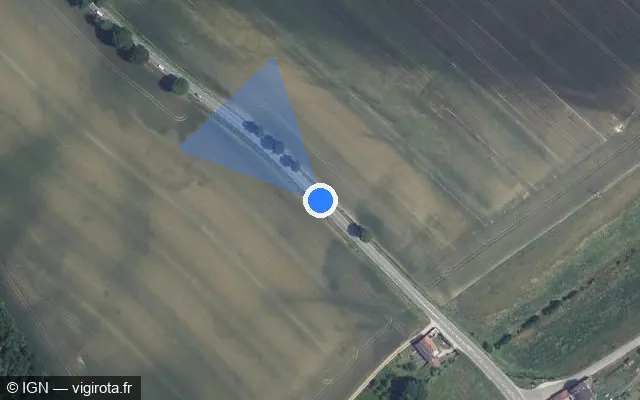 Vue satellite de l'emplacement du radar fixe à Bayel