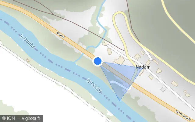 Vue plan de l'emplacement du radar fixe à Liebvillers