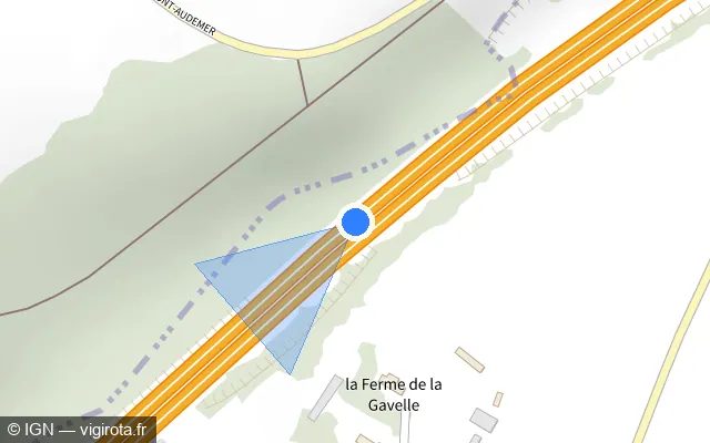 Vue plan de l'emplacement du radar fixe à Saint-Mards-de-Blacarville
