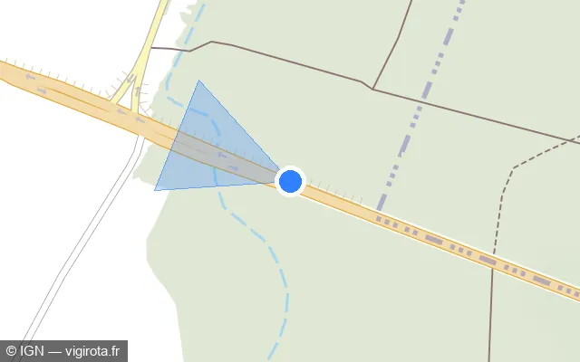 Vue plan de l'emplacement du radar fixe à Courcelles-Sapicourt
