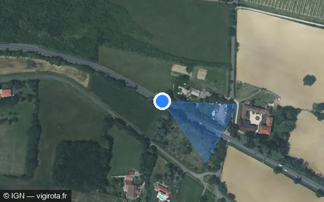 Vue satellite de l'emplacement du radar fixe à Marambat