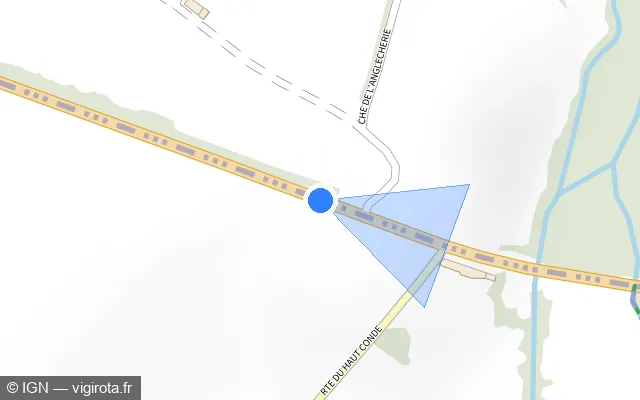 Vue plan de l'emplacement du radar fixe à Belfonds