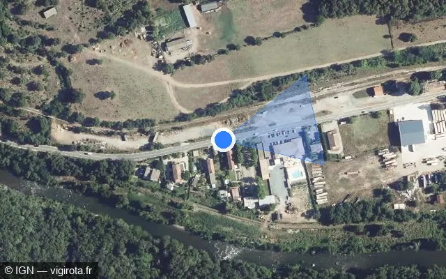 Vue satellite de l'emplacement du radar fixe à Campile