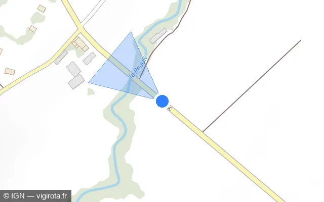 Vue plan de l'emplacement du radar fixe à Thouars-sur-Arize