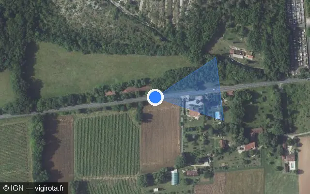 Vue satellite de l'emplacement du radar fixe à Duravel