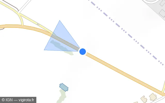 Vue plan de l'emplacement du radar fixe à Houtaud