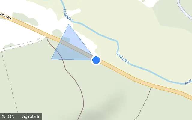 Vue plan de l'emplacement du radar fixe à Wimmenau