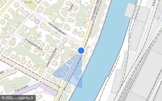 Vue plan de l'emplacement du radar fixe à Strasbourg