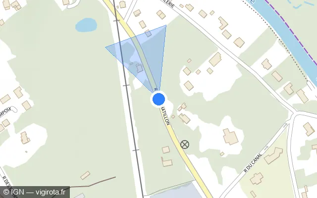 Vue plan de l'emplacement du radar fixe à Conflans-sur-Loing