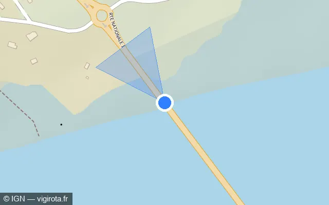 Vue plan de l'emplacement du radar fixe à Cayenne