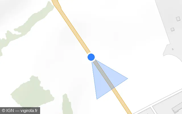 Vue plan de l'emplacement du radar fixe à Bridoré
