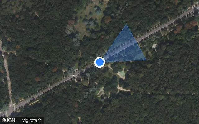 Vue satellite de l'emplacement du radar fixe à Neuilly-sur-Seine