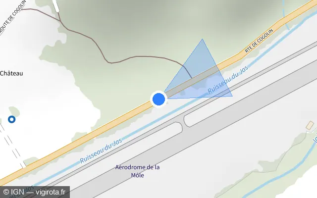 Vue plan de l'emplacement du radar fixe à La Môle