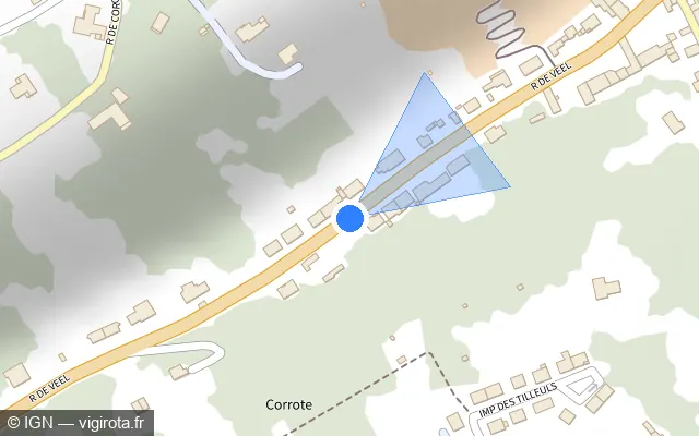 Vue plan de l'emplacement du radar fixe à Bar-le-Duc